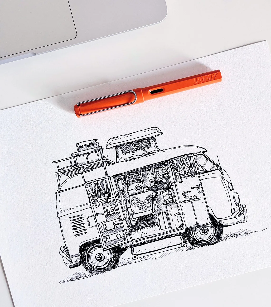 Détail des hachures